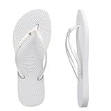 Havaianas Slim Crystal Glamour White Women's Flip Flops 37-38