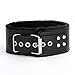 AOTENG STAR PU Leather Fur Collars Choker with Chain Detachable Leash for Women -Black