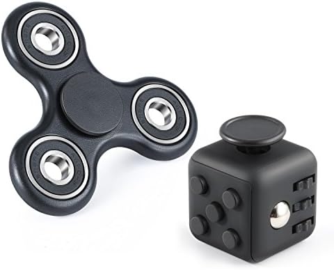 Ultimate Fidget Bundle - 1 Premium Fidget Spinner + 1 Fidget Cube - anxiety - adhd - stress reliever - premium quality - ceramic bearing