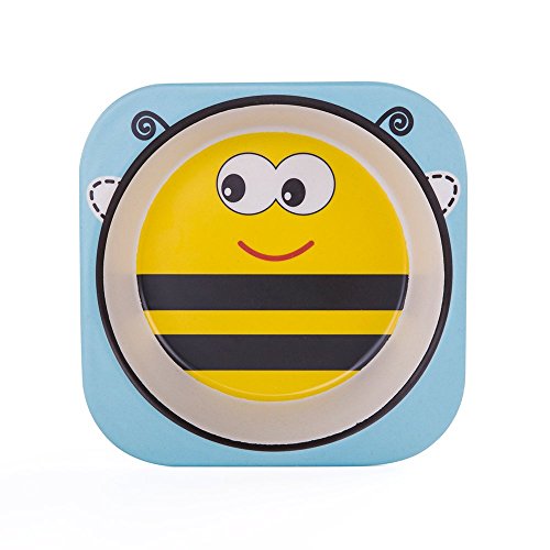image for KLASKWARE Bamboo Fiber Kids Dinnerware Set Eco-friendly Baby Toddler K