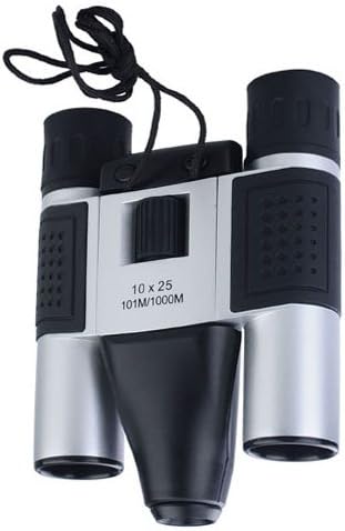 DT08 10x25 101M/1000M Digital Binocular Telescope with 1.3MP CMOS Sensor Camera-Black+silvery
