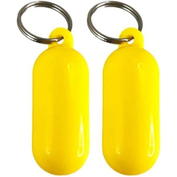 Plastic Boat 8pc Floating Keychains – Yellow Keys