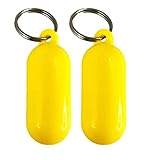2 Pcs Yellow Floating Keychain Pills-Shape Float