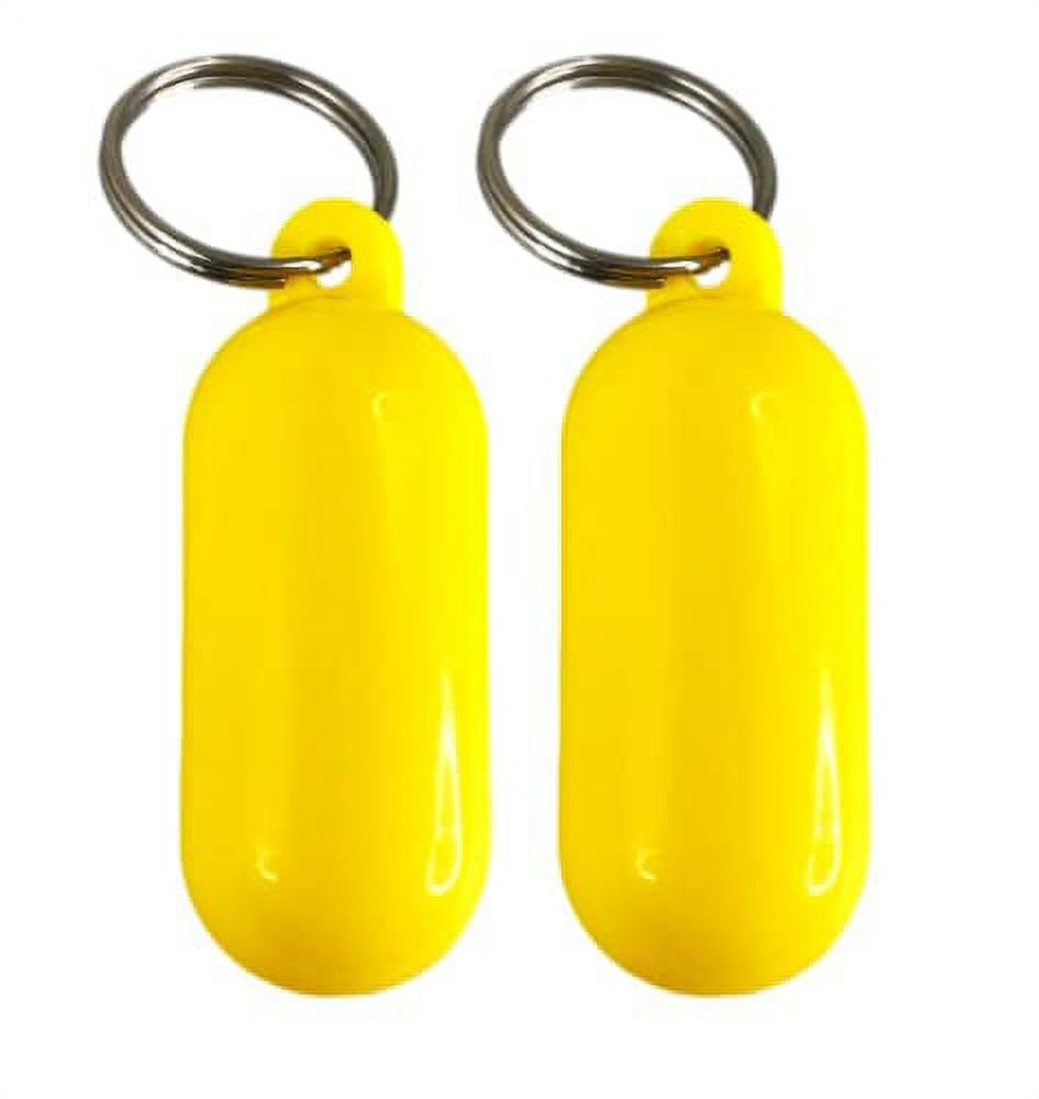 2 Pcs Yellow Floating Keychain Pills-Shape Float