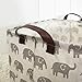 HIYAGON Baby Storage Basket Cute Elephant Basket for Boys and Girls Toy Storage Bin Organizer Box Gift Basket Empty Rectangular Room Decor for Home(Grey elephant)