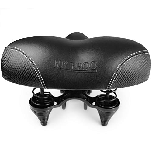 thumbnail image 2 of Bikeroo Extra Wide Padded Bicycle Seat – Comfort Bike Saddle (Black) 2 of 6