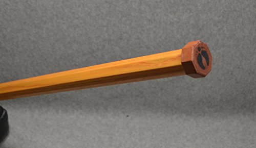 Blackfeet Lacrosse Orange JUICED Inspired by Syracuse U Mini Stick Traditional Strung Pita Pocket Brown Leathers - White Head with Orange Finish Handle - Thumbnail 4