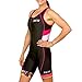 SLS3 Triathlon Suits Women - One Piece Tri Suit Women - Pro Womens Triathlon Suit - Premium Trisuit, No Shelf Bra (Black/Bright Rose, Medium)