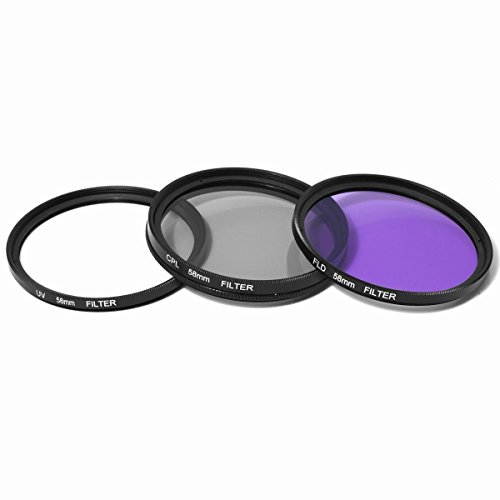 XCSOURCE 58 mm Close up Lens Kit Bundle with UV, CPL, FLD, ND2, ND4, ND8 Filter and Accessories (11 Items)