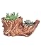 Dahlia Driftwood Stump Log Concrete Planter/Succulent Pot/Plant Pot, 8.4L x 4.5W