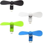 ULBTER USB Type C Mini Mobile Phone Fan for Apple iPhone 18 17 16 15 Series | [4Pack] Fan for iPhone 18/18 Pro/18 Pro Max,17/17 Pro/17 Pro Max/17 Air,16/16 Pro Max/16 Plus,15 Pro Max [Not for 14 13 12 X]
