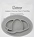 Kids Silicone Placemat Divided Plate for Toddler High Chair with Travel Bag Elephant Salbree (Medium Gray)