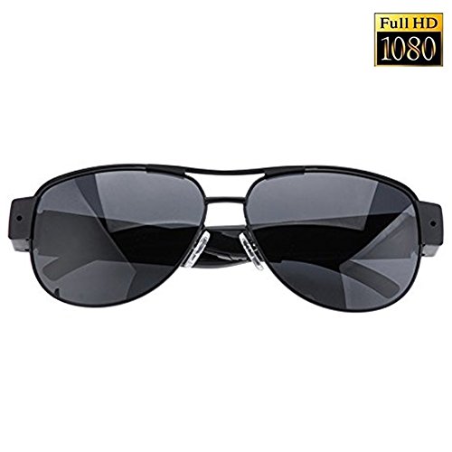 Hidden Glasses Camera, CAMAKT Tech Gadget Full HD 1080P Fashionable Spy Sunglass Camera, Video Camcorder, Webcam, HD Portable Spy Glasses Camera, Sports Recording Glasses Security & Surveillance,Black