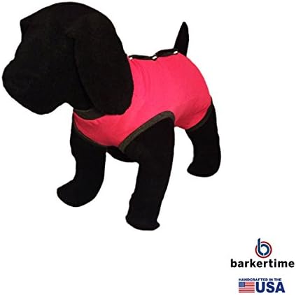 Barkertime Pink PeeJama for Dogs and Cats - Made in USA - for Post-Surgical Wound Care, Skin Protection, Anti Shedding, Anti-Anxiety Relief, Diaper Keeper