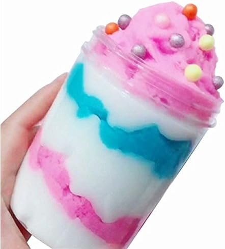 Solvang Cute DIY Jelly Cube Slime Stress Relief Toy Scented Sludge Toy for Kids and Adults (Ice Cream Cloud Slime)