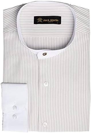 peaky blinders style dress shirts Mens Club Collar White Shirt 1920s Peaky Blinders With Bar Poplin Pin Infinity Leather