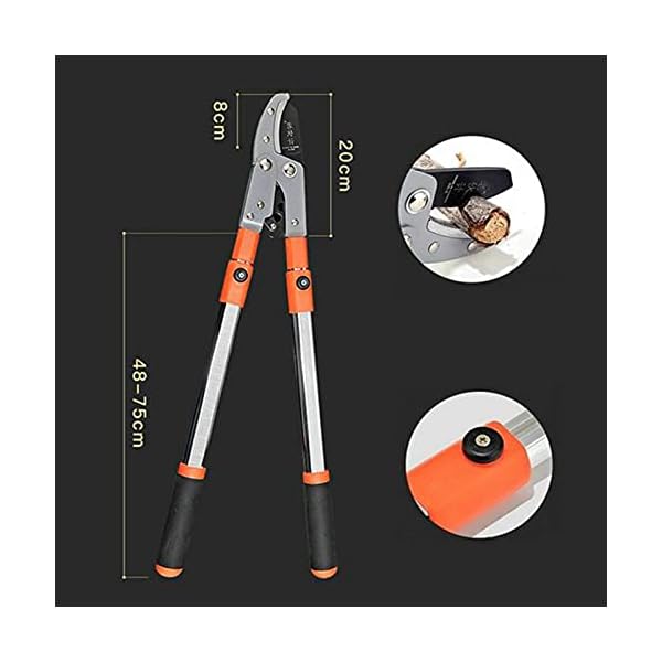 LCAIHUA Teleskop Astschere 680 mm bis 950 mm, Scharfe und Bequeme Bypass Baumschere, Robustes und Sicheres… – Bild 4