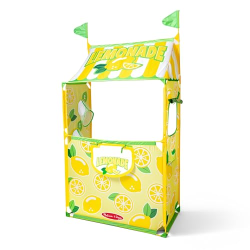 Melissa & Doug Lemonade Stand Play Tent with Beanbag Game, Easy to Assemble, for Toddlers, Preschoolers 3+