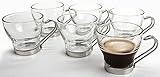 Bormioli Rocco Verdi Espresso Cup With Stainless Steel Handle, Set of 6, Gift Boxed