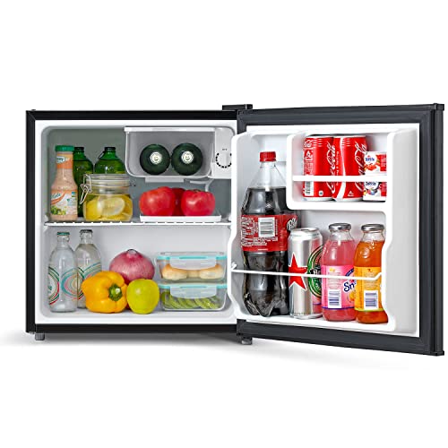 Midea WHS65LB1 Compact Single Reversible Door Refrigerator, 1.6 Cubic Feet(0.045 Cubic Meter