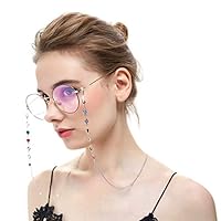 Shirazawa Beaded Eyeglass Chains for Women Reading Glasses Cords Colorful Sunglasses Chain Holder Lanyards Eyewear Retainer