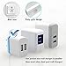 Costyle 5V/2.0Amp Dual USB 2-port Easy Grip Home Travel Wall Charger Power Adapter for iPhone 6S SE 5S, iPad Mini, Samsung Galaxy Note 7 5, Nokia, Sony and Most Device-Sliver Gold Blue Black