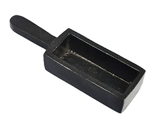 40 T. oz Cast Iron Loaf Pan Ingot Mold with Handle Precious Metal Gold Jewelry Casting Melting Tool