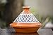 Kamsah Tagine Pot for Cooking and Flavor Enrichment - Medium Clay Pot 10”, 3.1 QT - Non-Stick Handmade Cookware - Moroccan Ceramic Pots for Cooking with Lid & Serving Bowl - Bohemian Classic Blue