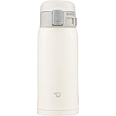 Zojirushi SM-SF36-WM Zojirushi Water Bottle, Direct Drinking, One-Touch Opening, Stainless Steel Mug, 12.2 fl oz (360 ml), Pale White