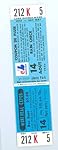1969 BB Ticket Expos vs Reds at Jarry Park - Full Ticket August 14 Montreal Expos Near-Mint