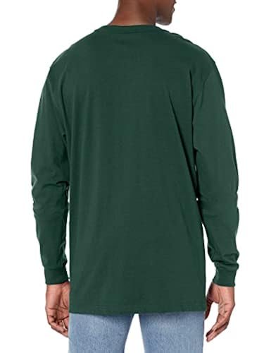 Carhartt Men's Workwear Pocket Henley Shirt, Hunter Green, Large