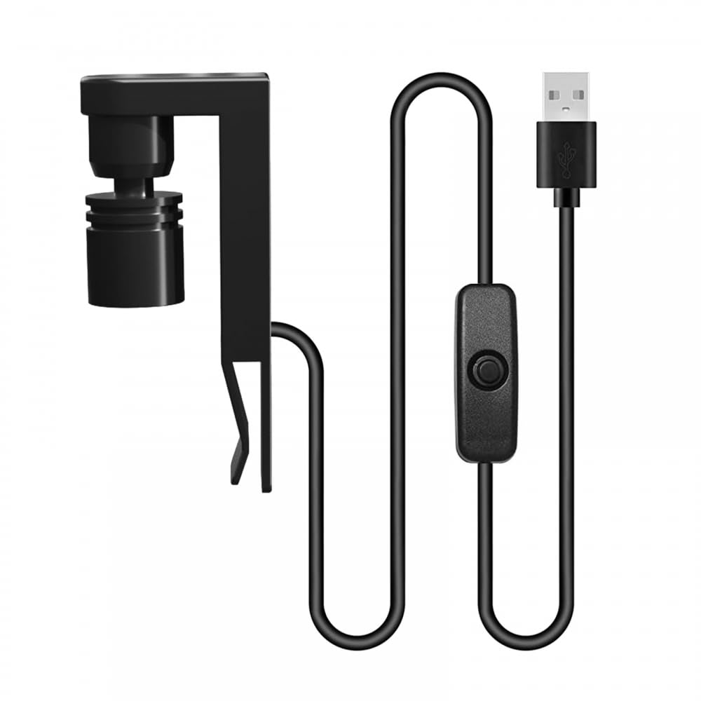 Mini Aquarium Light Clip, 2W USB Fish Tank Clip Clamp,360°Rotation Lighting for Small Fish Tank, Freshwater Tank, Planted Tank,Thickness Within 0.8mm/0.3"