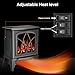 Infrared Space Heater - Electric Fireplace Heater with 3D Flame Effect, 2 Heat Modes, 1500W Ultra Strong Power, Adjustable Flame Brightness, Overheat Protection, Free Standing Fireplace Stove Heater