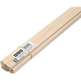 Midwest 1/4 x 24 in Micro-Cut Basswood Project Wood Strip, 1/4 - 1/2 in thick - 1/2 in thick (12pk)