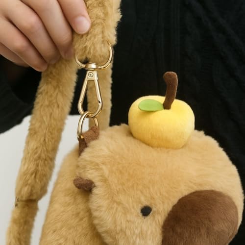 Mochila de Pelúcia Capivara Super Fofa e Macia Ideal Para o Dia a Dia Compacta e Espaçosa ideal para Crianças Adolescentes ou Adulto