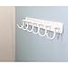 WEBI Coat Hook White Iron Hanger Rack for Dog Pet Leash, Hats, Keys, Bath Towels, Robe, Clothes with 6 Hooks,Wall Mount Closet Clothing Bathroom Garage Home Organization Storage, Decorative Gift