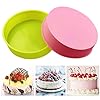 SUNSK Silicone Cake Molds 8 Inch Round Cake Tins Non Stick Baking Molds Bakeware Tray for Chocolate Cookies Breads Pie…