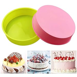SUNSK-Silicone-Cake-Molds-8-Inch-Round-Cake-Tins-Non-Stick-Baking-Molds-Bakeware-Tray-for-Chocolate-Cookies-Breads-Pie-Pizza-Pan-2pcs SUNSK Silicone Cake Molds 8 Inch Round Cake Tins Non Stick Baking Molds Bakeware Tray for Chocolate Cookies Breads Pie…