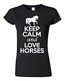 Junior City Shirts Keep Calm and Love Horses T-Shirt Tee