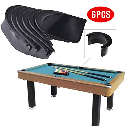 S WIDEN ELECTRIC 6Pcs Pool Table Pockets Liners, Black Rubber 3in Standard Size Pool Table Pockets Protector - Thumbnail 2