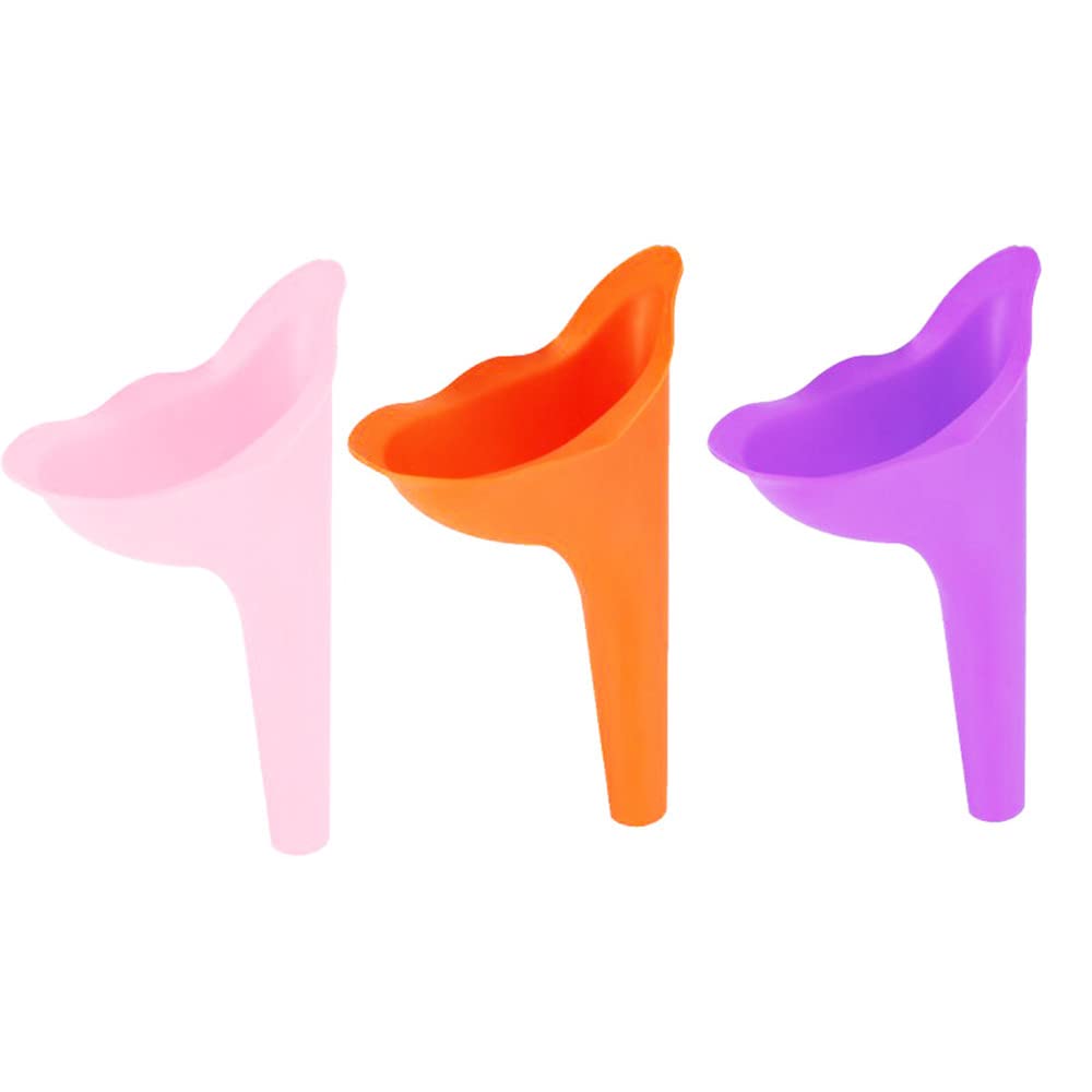 PARENCE - Set of 3 Female Urinals, Reusable Silicone Female Urinal Funnel for Standing Urination, Female Urinal, Outdoor