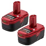 2Packs Upgraded to 5.0Ah Lithium C3 Battery for Craftsman 19.2 Volt Battery DieHard 315.115410 315.11485 130279005 1323903 120235021 11375 11376 315.PP2011 Cordless battery