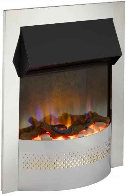 Dimplex Portree POR20CH Chrome Optiflame 3D Electric Fire 2KW Remote Control