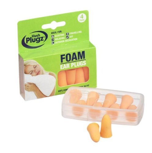 Hush Plugz Orange Foam Earplugs (1 Pack (4 Pairs))