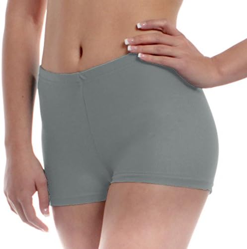 Womens Dance Shorts Medium Gray Adult Sizes Can Be Worn as Trunks, Briefs, Performance Bottoms and Underpants By B Dancewear