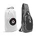 LC Prime Sling Bag, RFID Blocking Tiny Compact Shoulder Bag, for Men Women Travel Gym Sport Hiking (Nylon, Black)