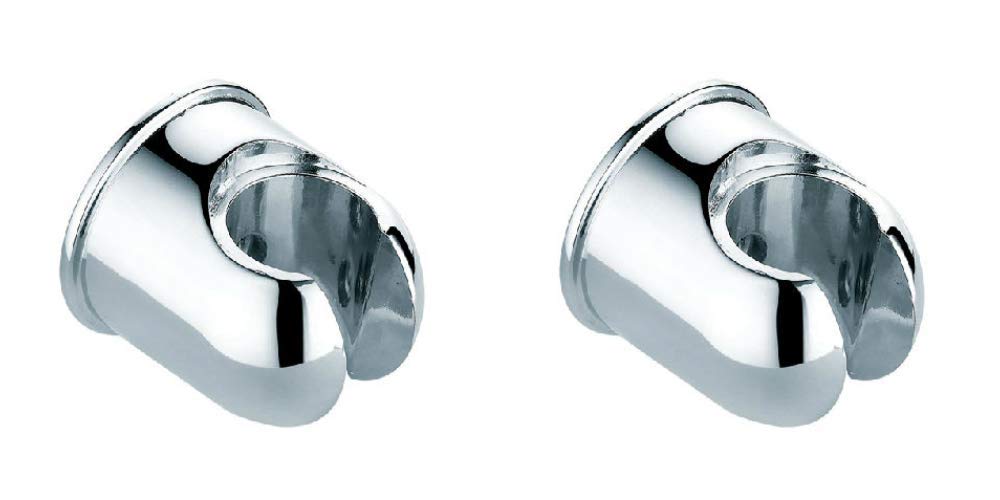 Aumix Douche Head Bracket Wall Mounting Shower Head or Bidet Spray Holder Chrome Plated x2