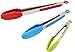 Vhabob Kitchen Tongs, Set of 3-7, 9, 12 Inch, Stainless Steel Food Tongs with Silicone Tips for Barbecue, Salad, Grilling, Frying, Cooking (Multi)