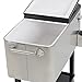 BELLEZE 80-Quart Portable Rolling Ice Chest Cooler Cart Patio Party Drink Ice, Stainless Steel