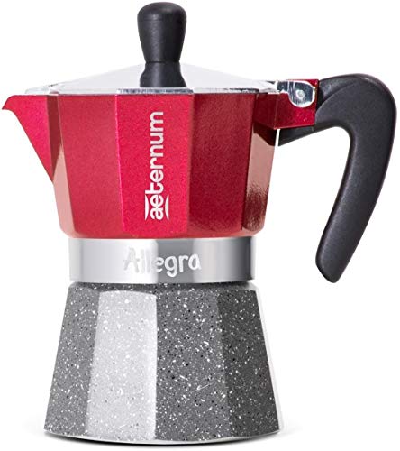 Espressokocher aus Aluminium Allegra AETERNUM essential red 3TZ